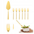 Zestaw widelczyki i łopatka do Ciasta Ambition Como Gold 7el