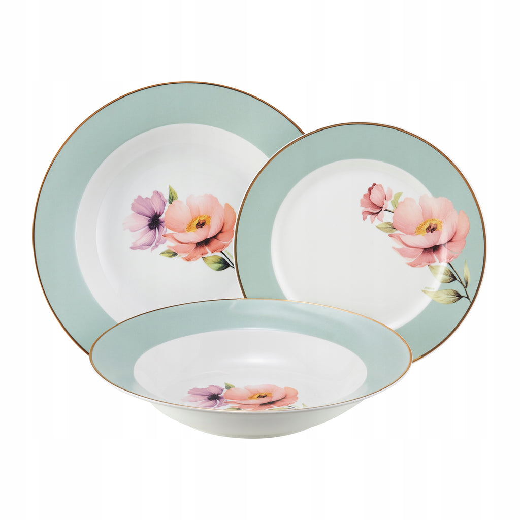 69955 Serwis komplet obiadowy dla 6 osób Ambition Flores 18-elementowy