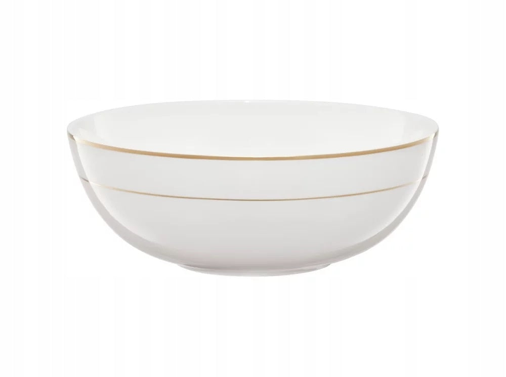 Salaterka porcelanowa Ambition Aura Gold 29191 20 cm biała