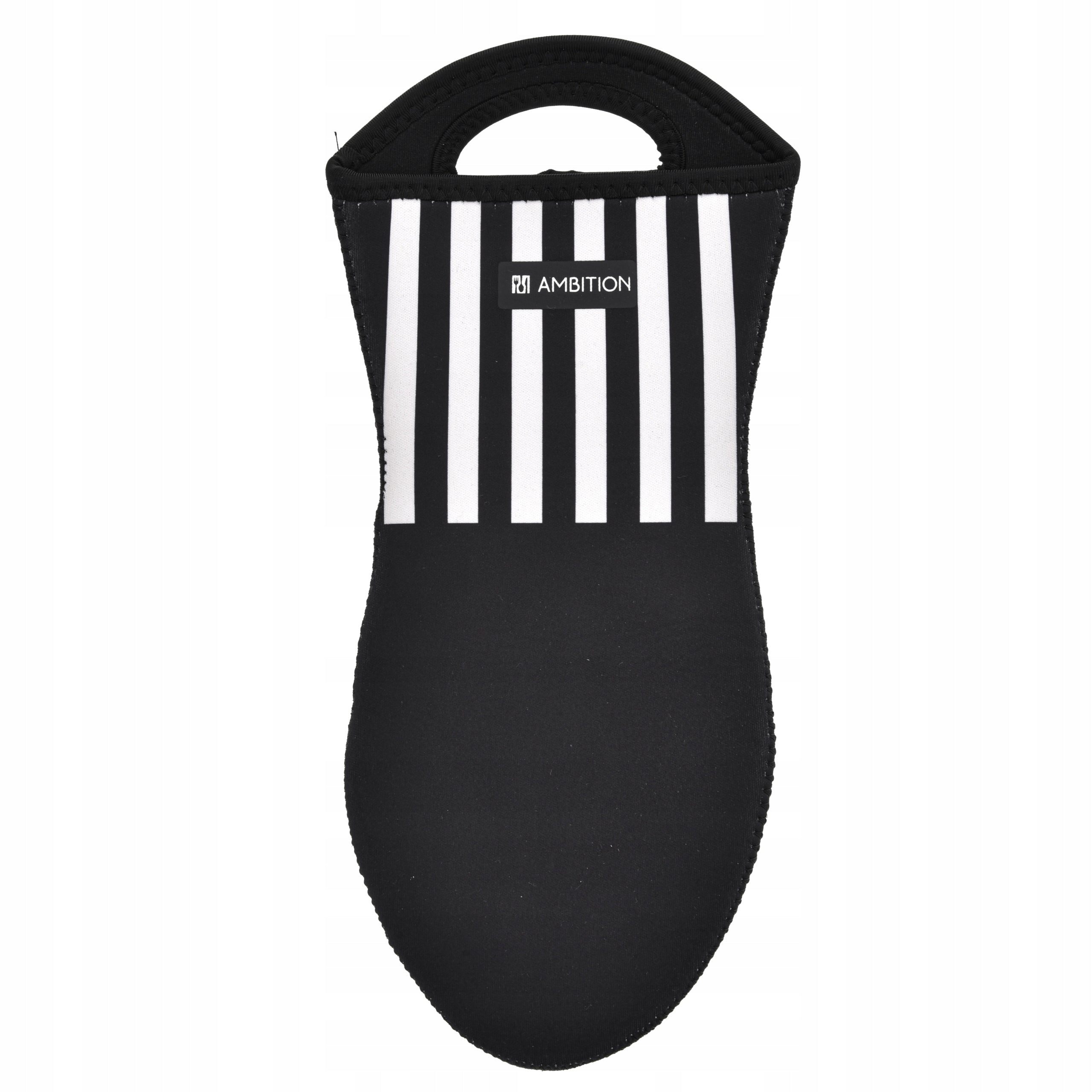 76499 Rękawica kuchenna neoprenowa Ribs pasy czarne AMBITION