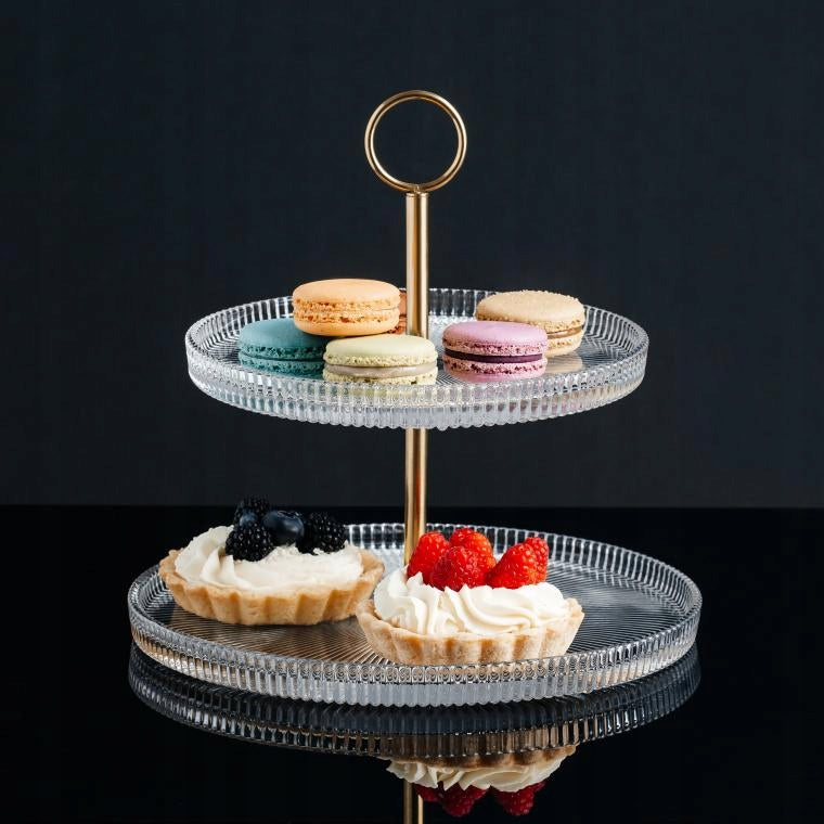 PATERA CURLY 2 POZIOMOWA 19/24CM ZŁOTA AMBITION