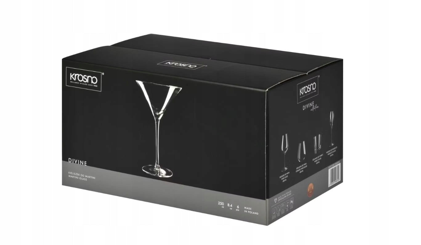 Kieliszki do Martini DIVINE 250ml KROSNO nowoczesne 6szt