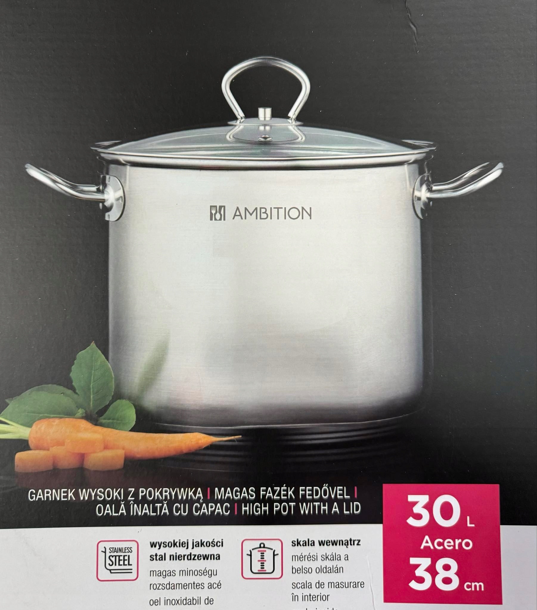 Garnek tradycyjny Ambition ACERO 30 l