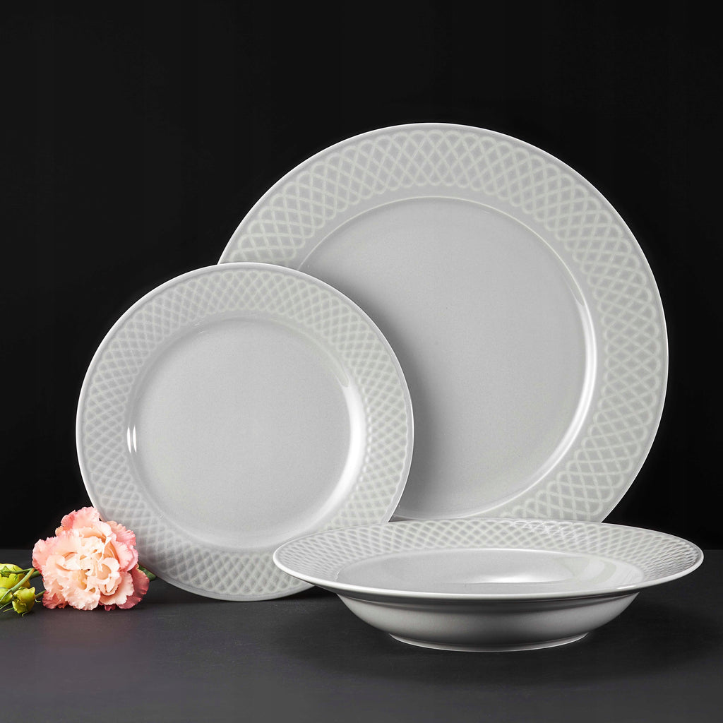 Talerz deserowy Sonia 19 cm szary AMBITION