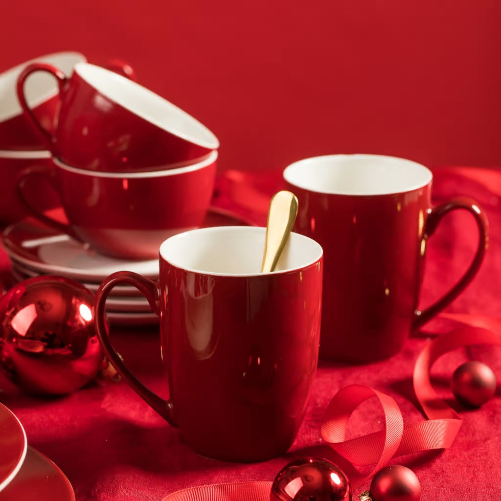 AMBITION AURA RED PORCELANA KUBEK 370 ML CZERWONY