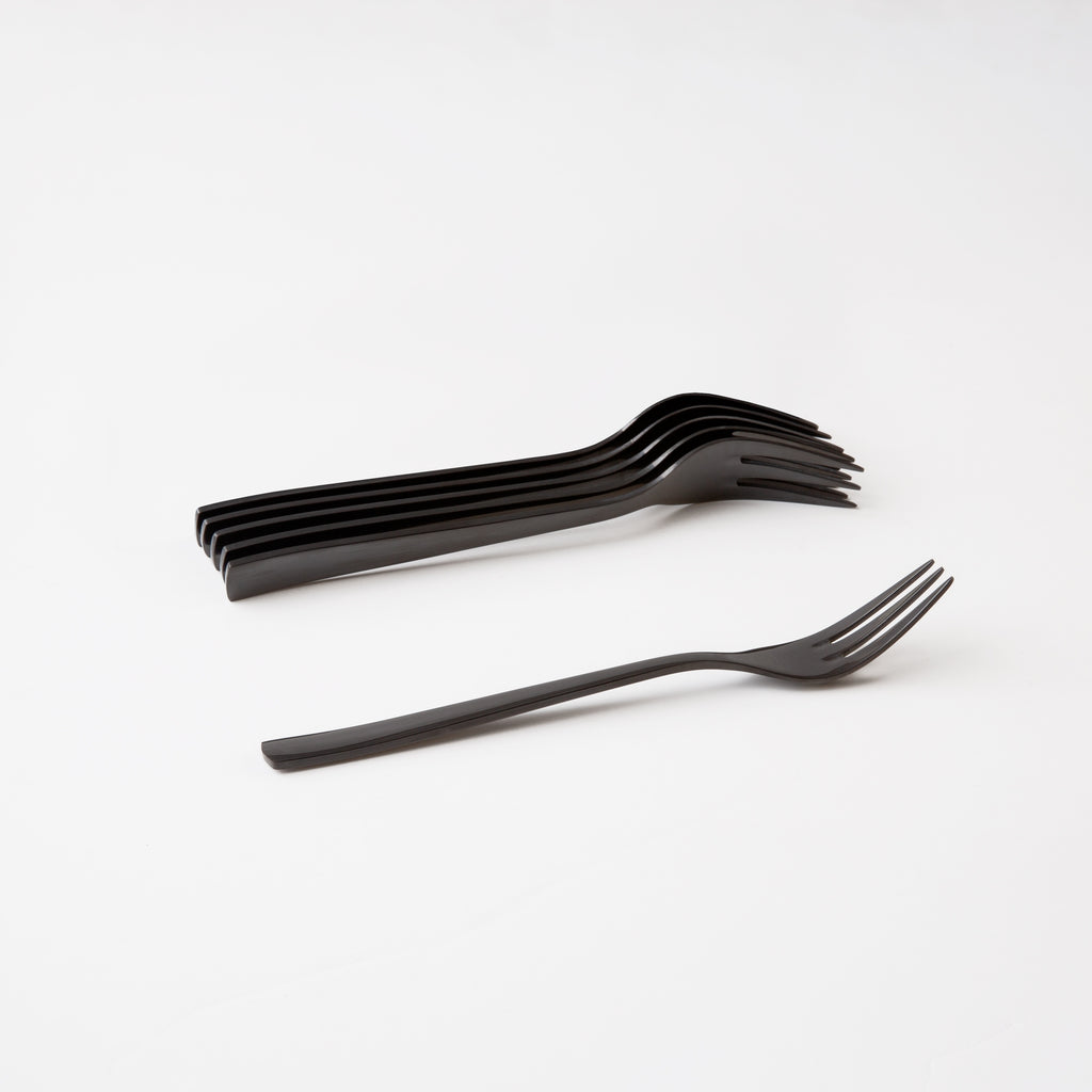 43391 Komplet widelczyków do ciasta Prato 6-elementowy black AMBITION
