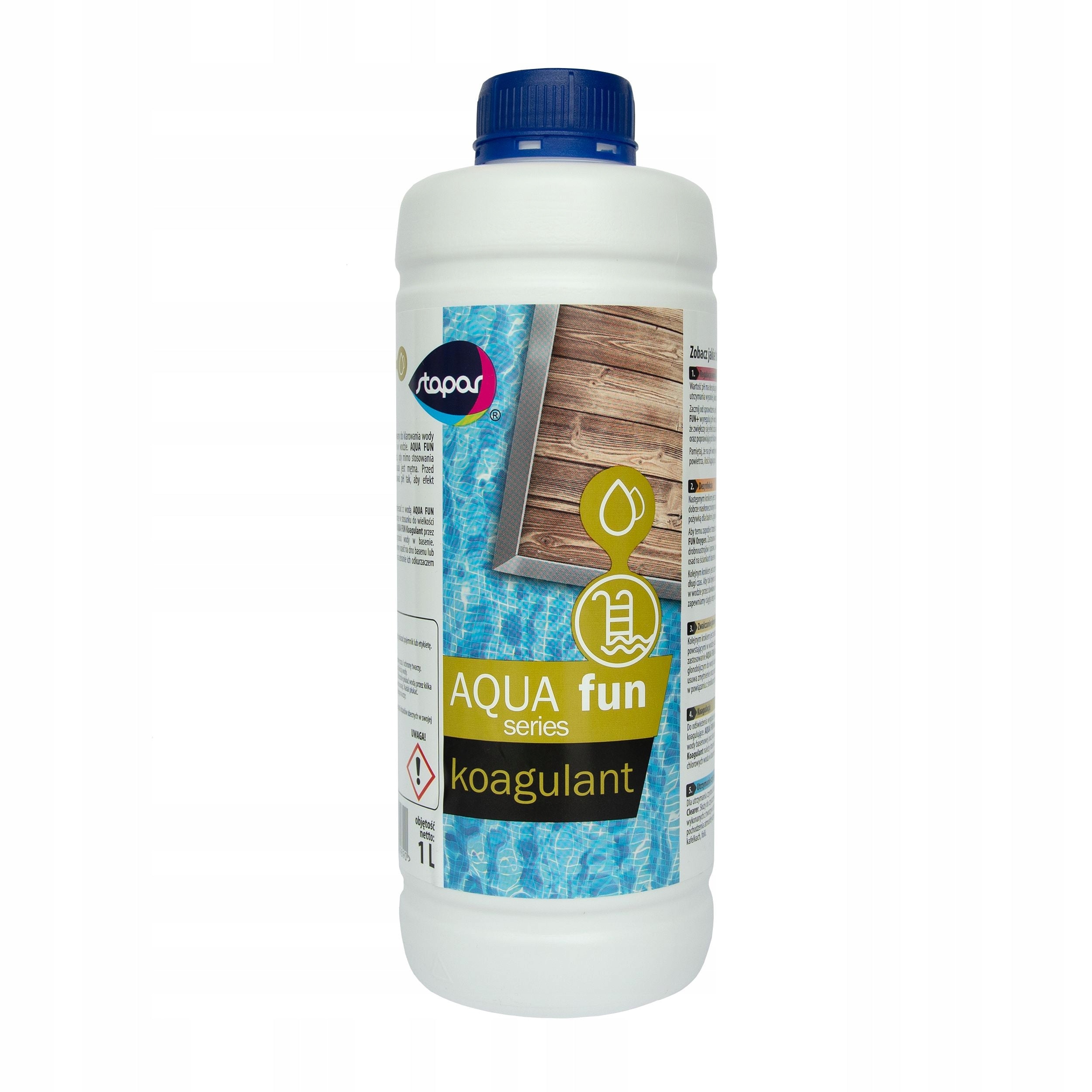 AQUA FUN Koagulant Flock w Płynie Środek Do Klarowania Wody w Basenie 1L