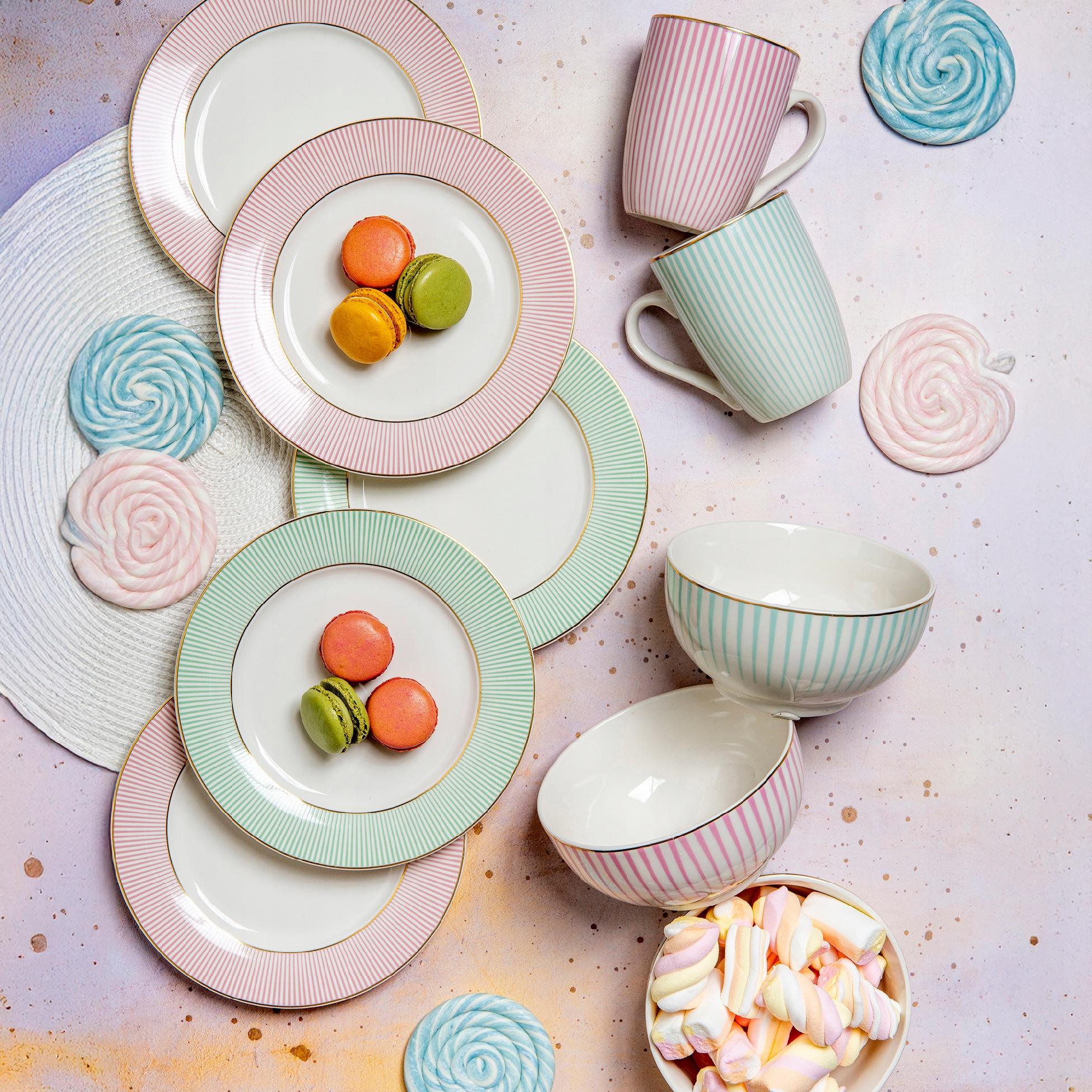 69975 Talerz deserowy Bliss 19 cm różowy AMBITION