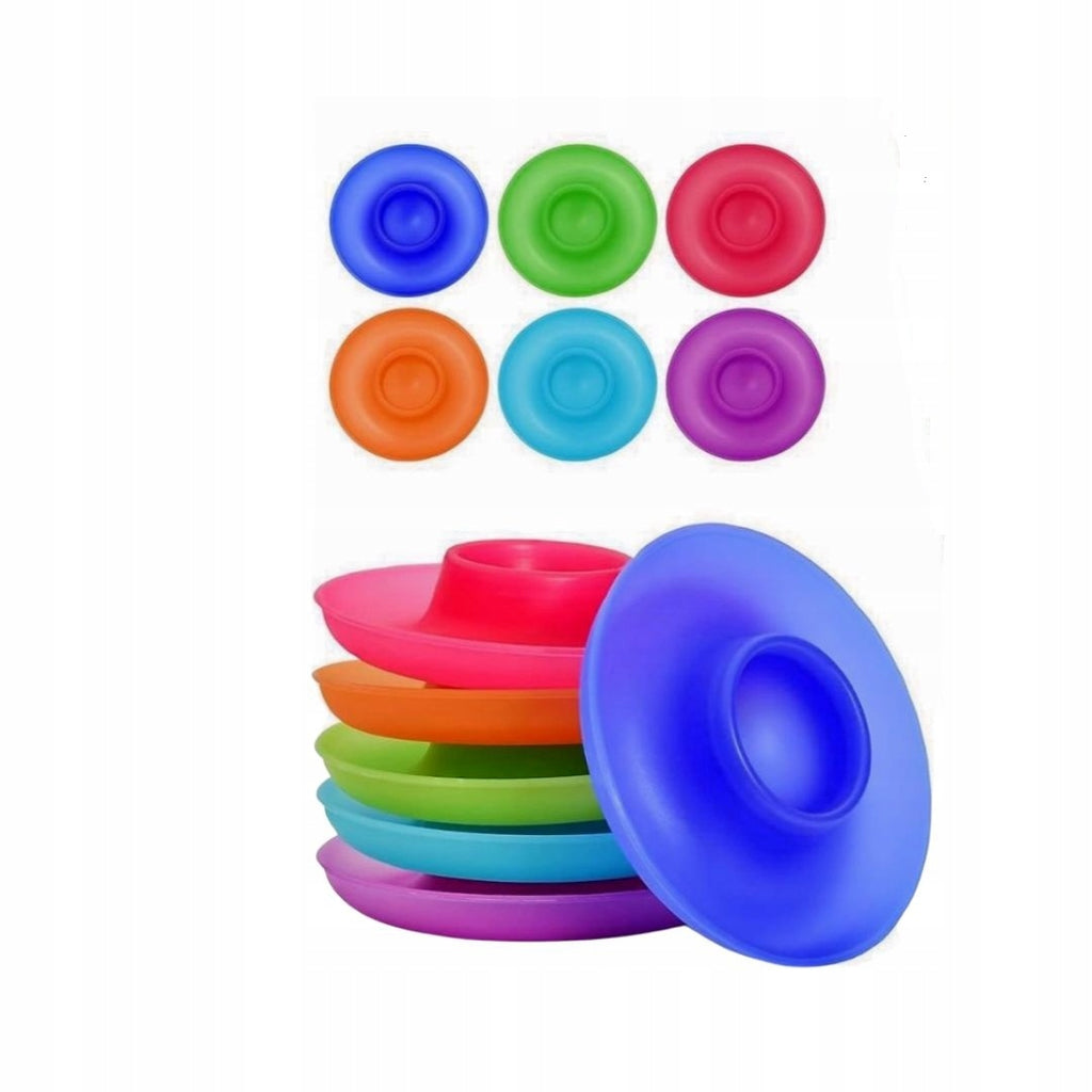 Kieliszki do jajek zestaw 4 szt talerzyków plastikowe mix kolor dj.