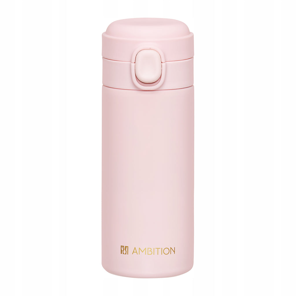 KUBEK TERMICZNY Alice różowy AMBITION 320ML PORĘCZNY I FUNKCJONALNY