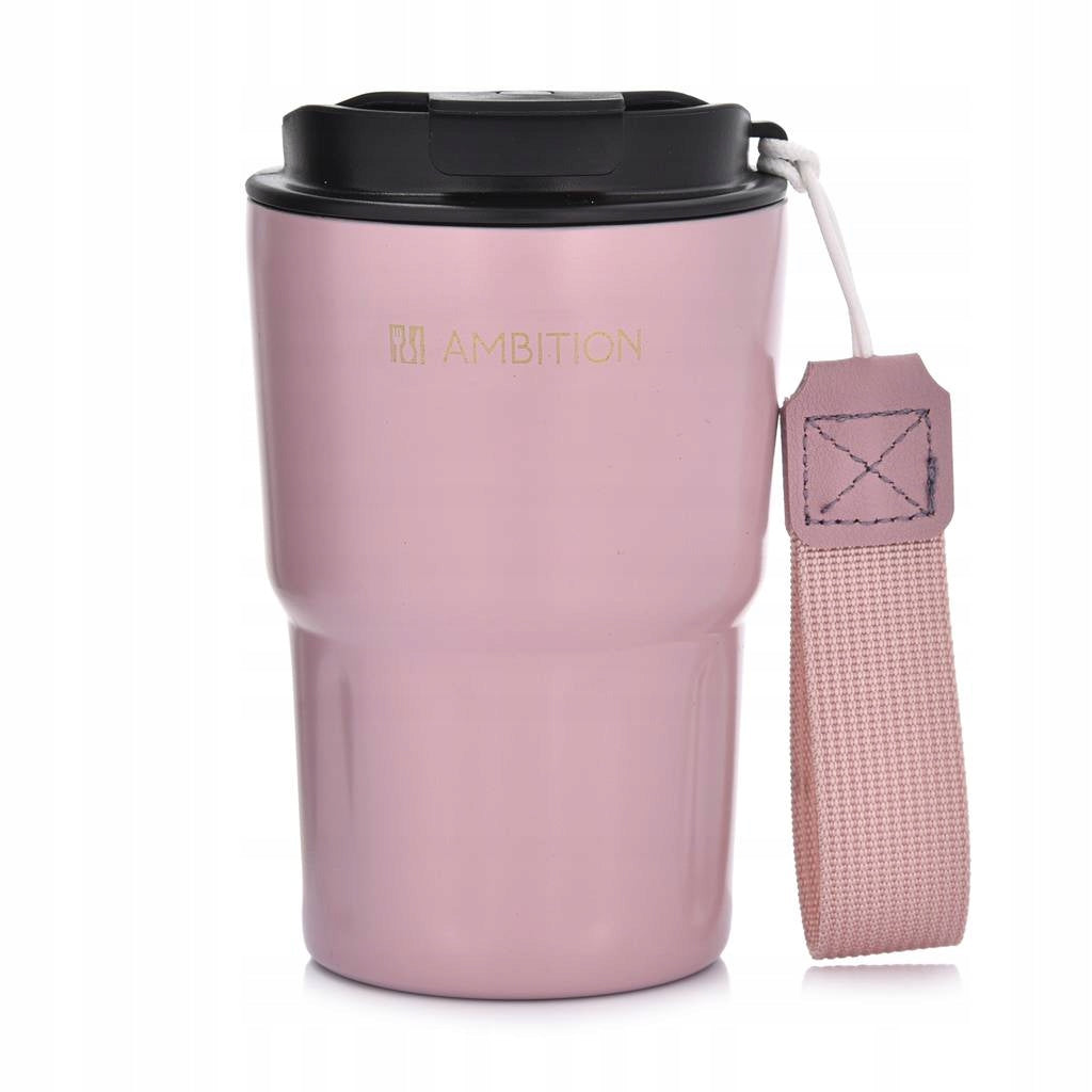 KUBEK TERMICZNY RÓŻOWY FERN AMBITION 350 ML