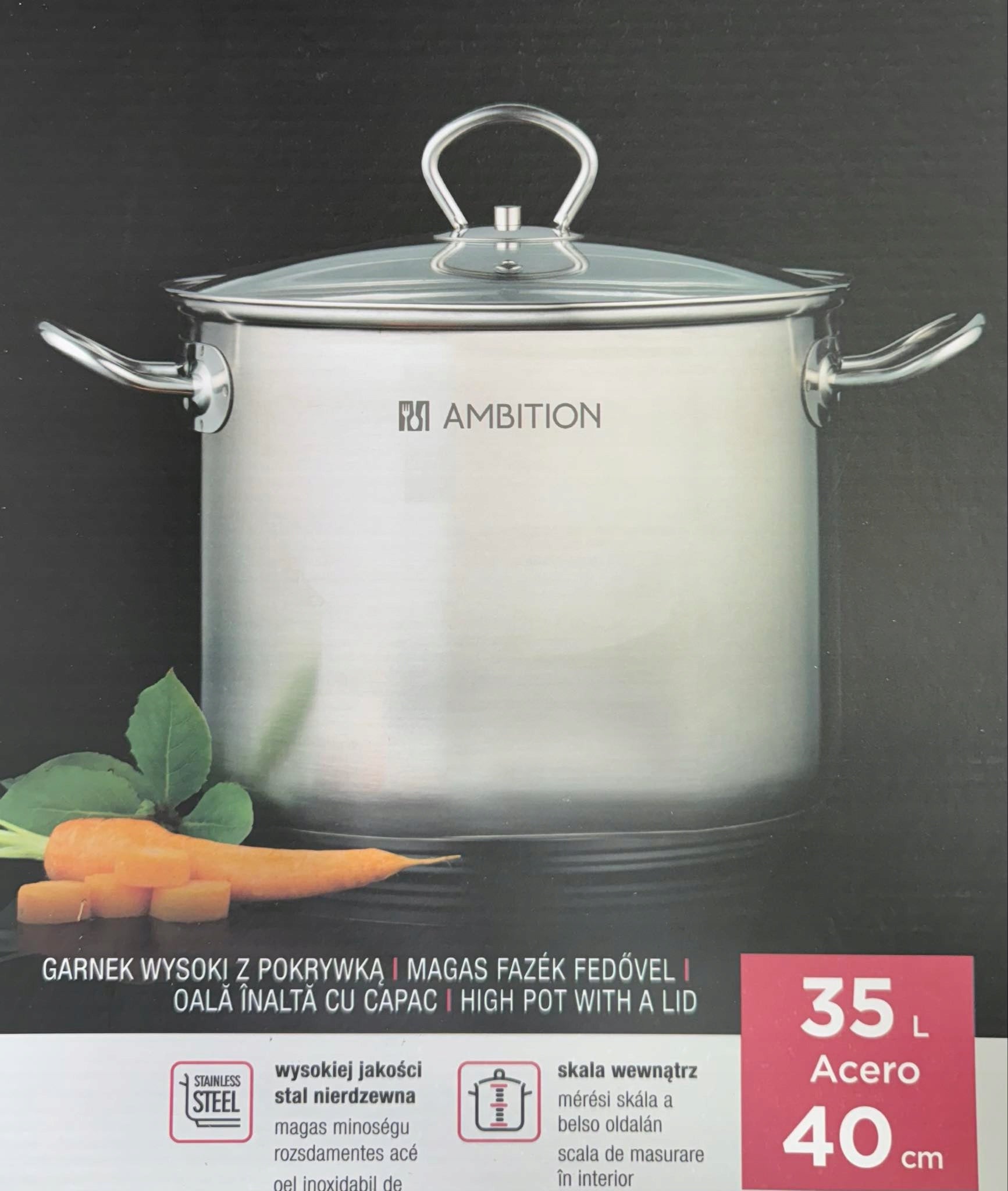 Garnek tradycyjny Ambition ACERO 35 l