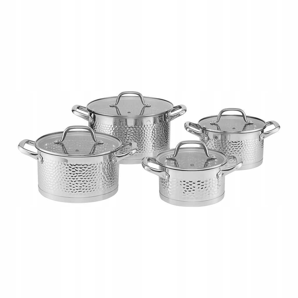 68744 Komplet garnków ze stali nierdzewnej Bubble 8-elementowy AMBITION
