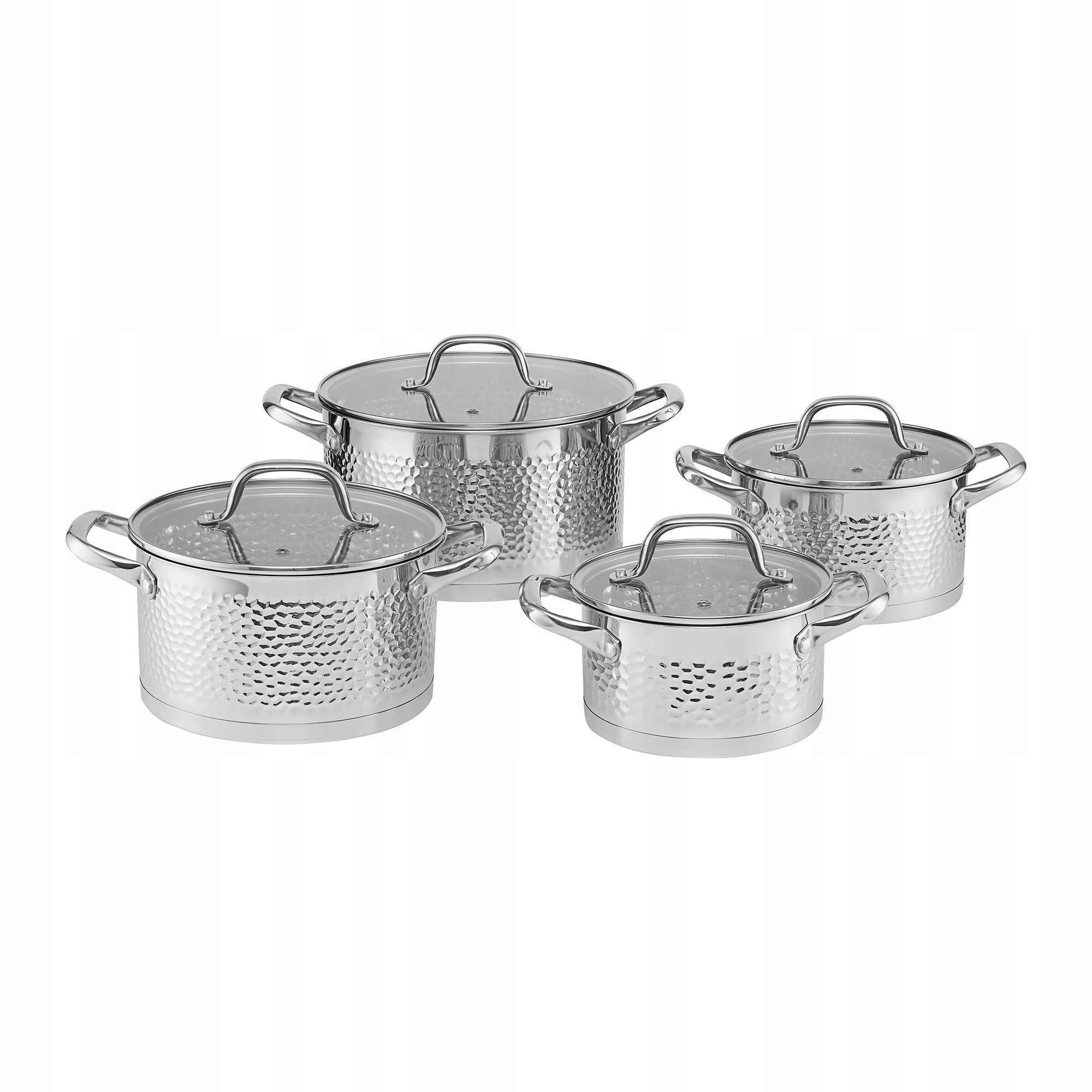 68744 Komplet garnków ze stali nierdzewnej Bubble 8-elementowy AMBITION