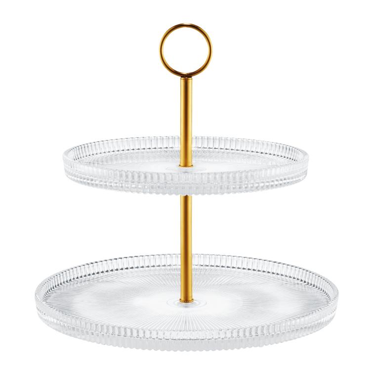 PATERA CURLY 2 POZIOMOWA 19/24CM ZŁOTA AMBITION