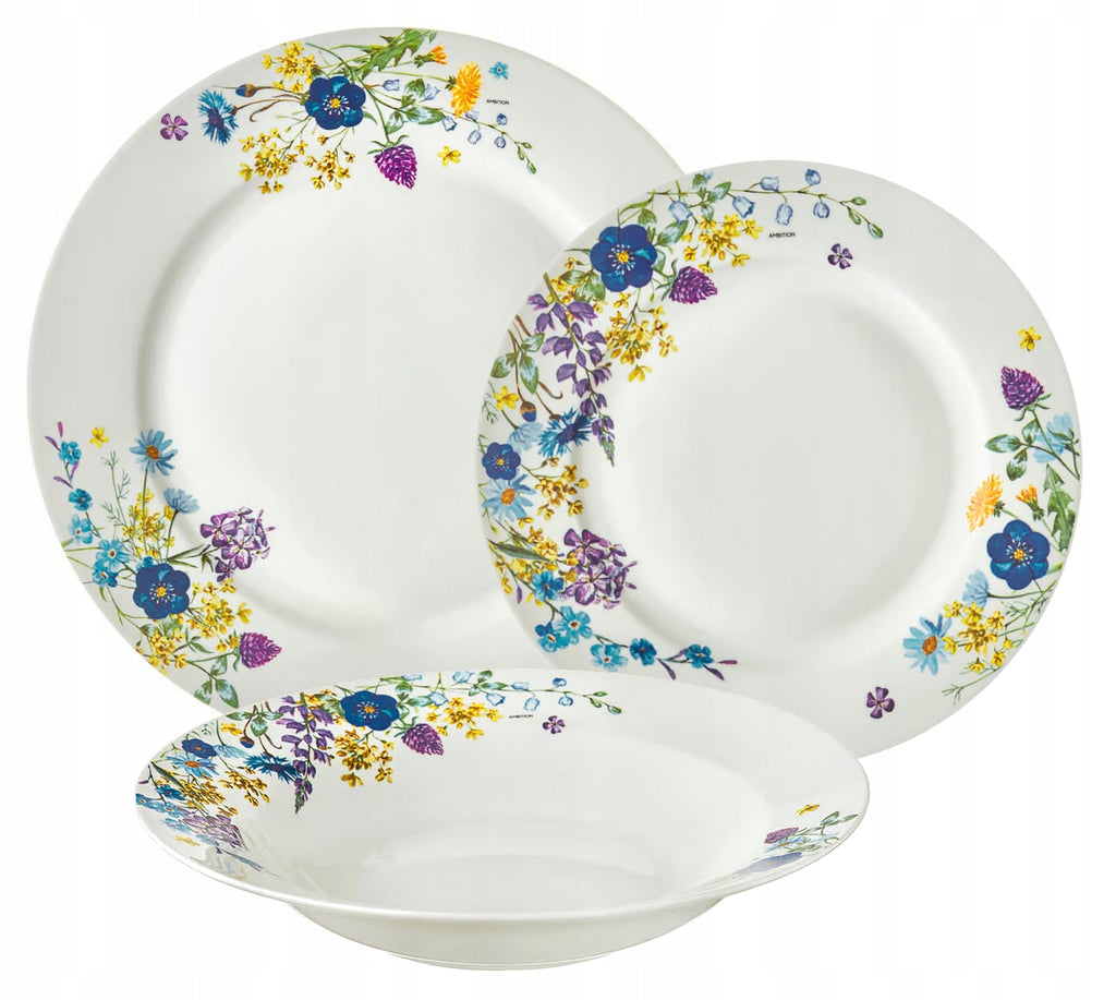 45623 Serwis zestaw obiadowy dla 6 osób Ambition Fiori 18-elementowy