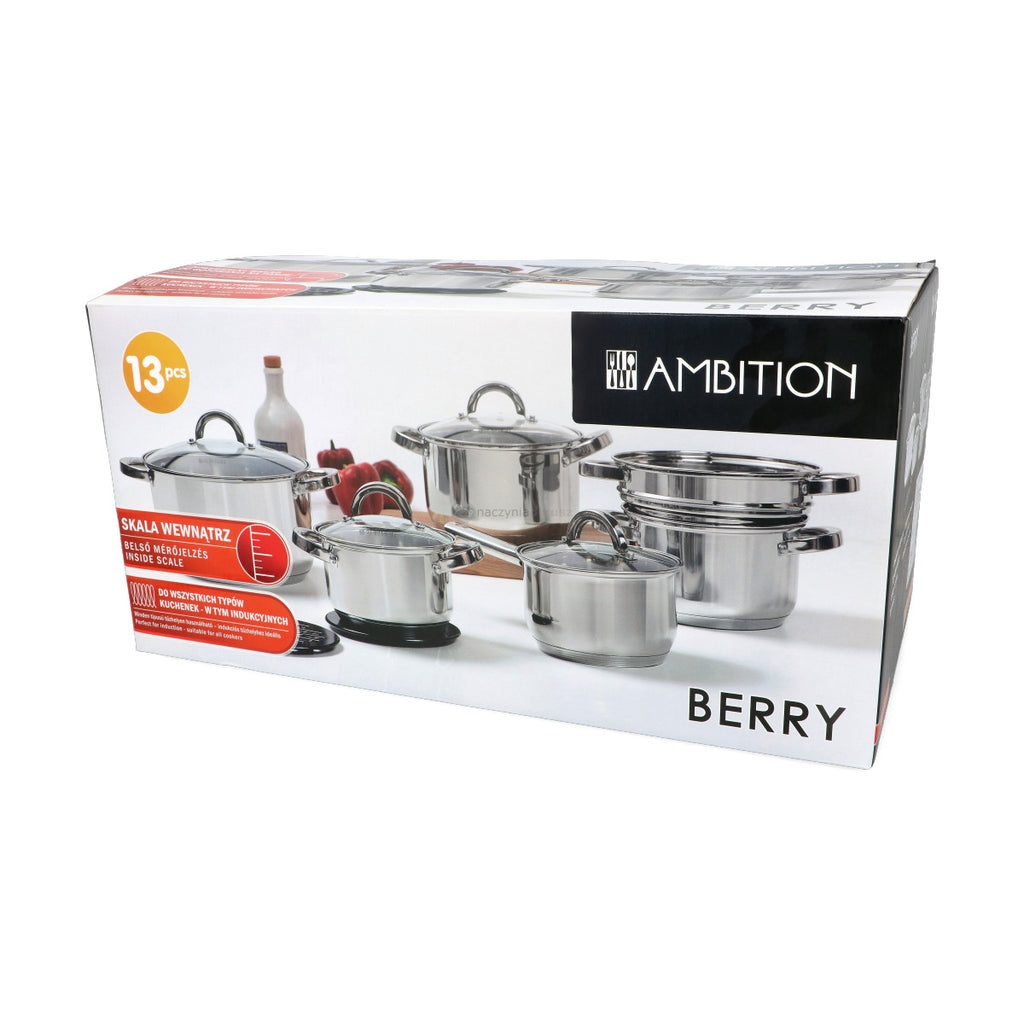 AMBITION BERRY Komplet garnków 13 elem. indukcja