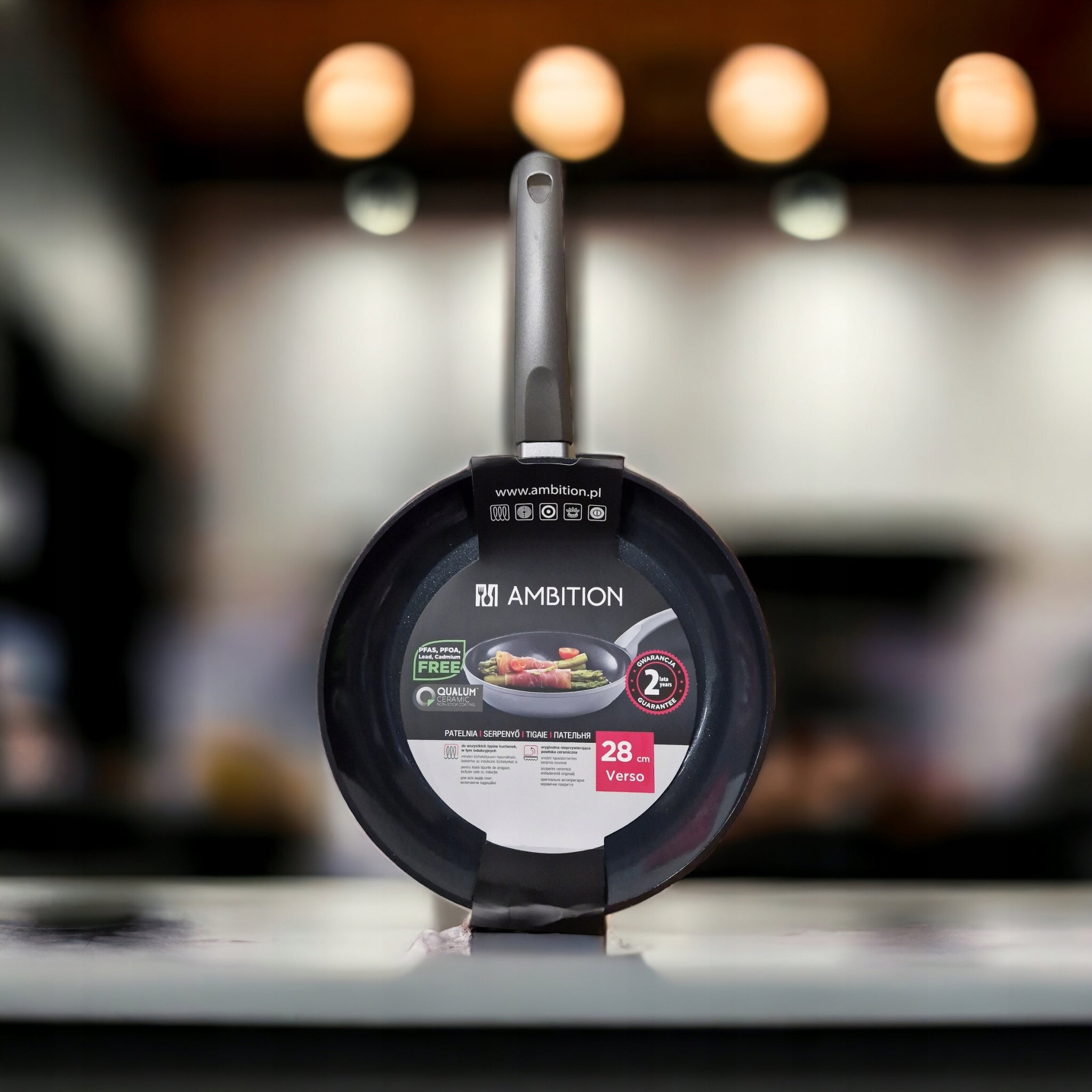 Patelnia tradycyjna Ambition VERSO 28 cm ceramiczna