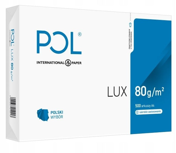 Papier biurowy POLLUX A4 80g 1 ryza 500 ark